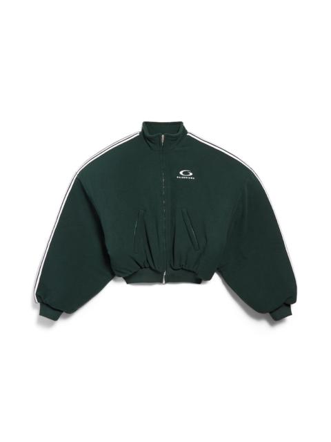 BALENCIAGA Loop Sports Icon Round Zip-up Jacket in Cypress Green