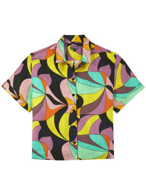 Vilebrequin Women Linen Shirt 1984 Invisible Fish