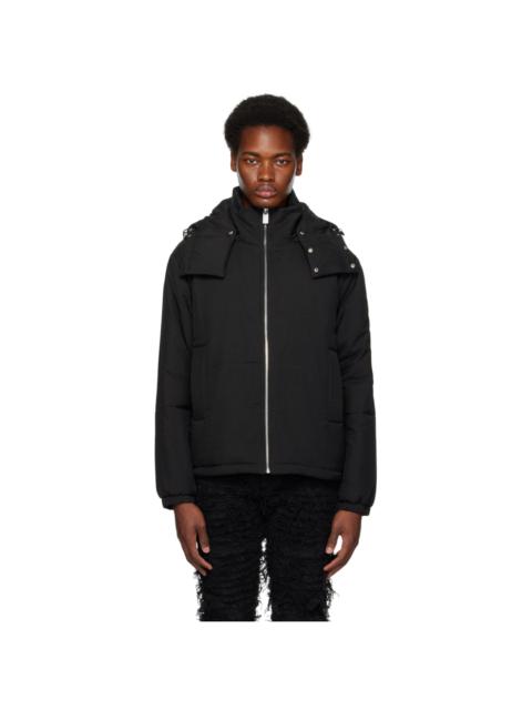 Black Buckle Puffer Jacket