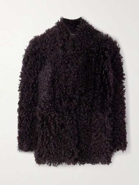 NOUR HAMMOUR Amara shearling jacket Brown