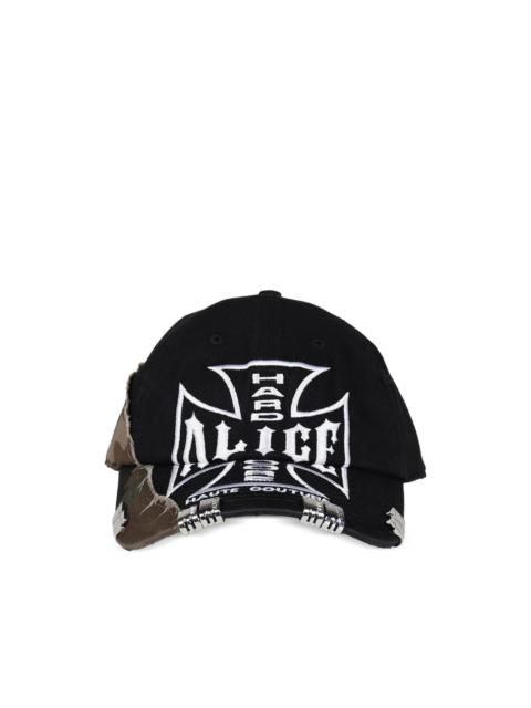 N.Hoolywood camo-print distressed cap