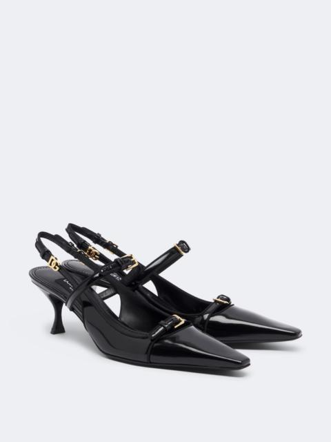 Dolce & Gabbana DG patent leather slingback pumps