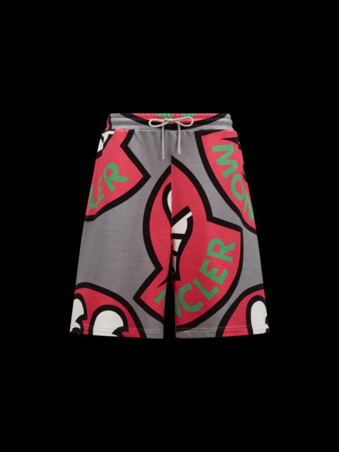 Moncler Logo Print Shorts