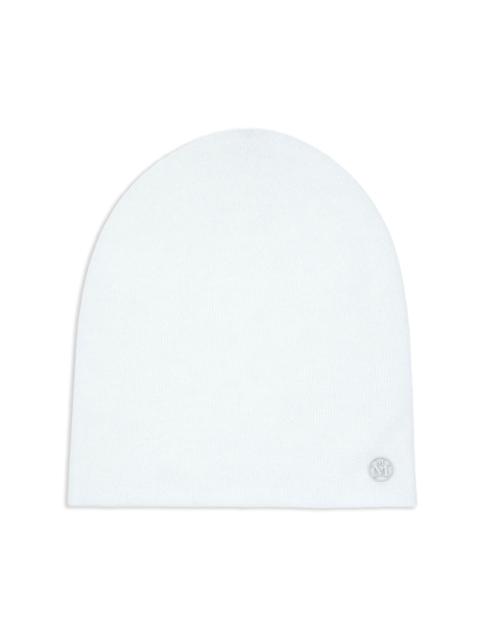 MAISON MICHEL Loli logo-plaque cashmere beanie