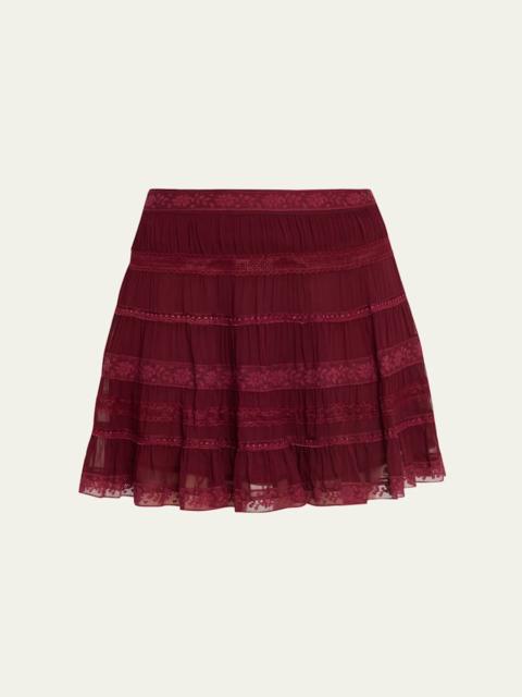 LoveShackFancy Fleetta Lace Mini Skirt