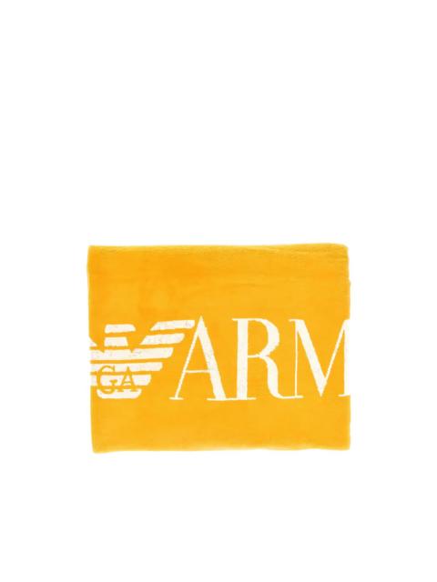 EMPORIO ARMANI logo beach towel