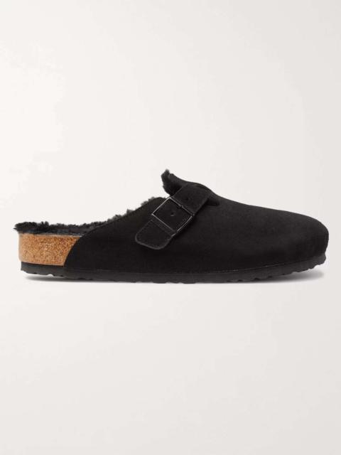 Boston Shearling-Lined Suede Clogs