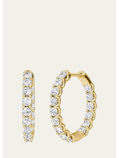 VRAI 14K Yellow Gold Lab-Grown Diamond Eternity Hoop Earrings