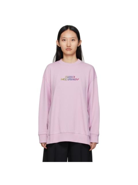 Stella McCartney Purple High Frequency Gel Logo Sweatshirt