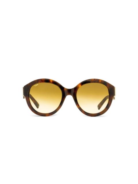Tod's tortoiseshell round-frame sunglasses