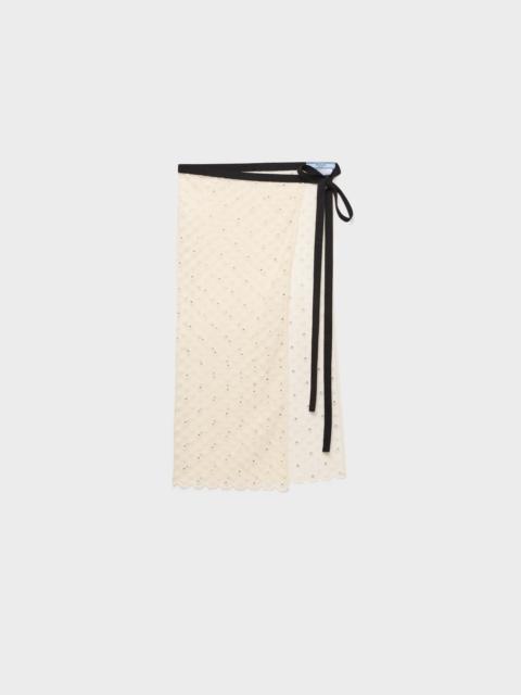 Prada Embroidered lace apron