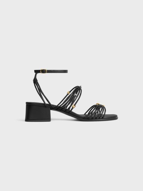 CELINE CLÉMENCE HEELED SANDAL IN GOATSKIN