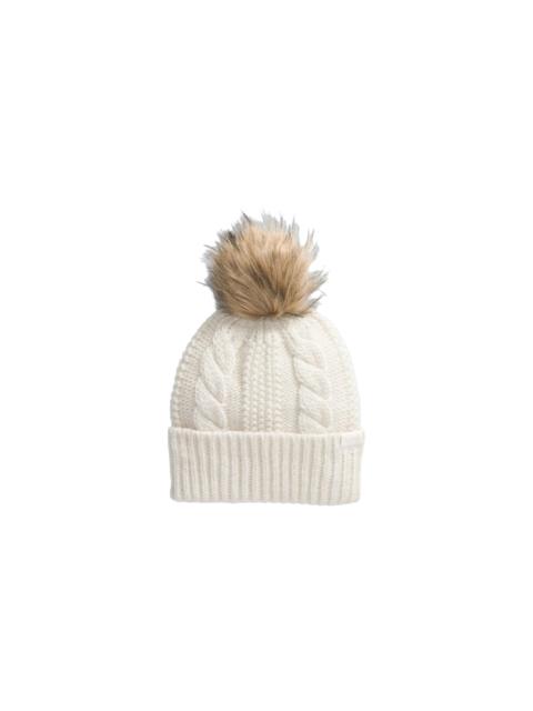 The North Face Oh Mega Fur Pom Beanie "White Dune" NF0A8880QLI