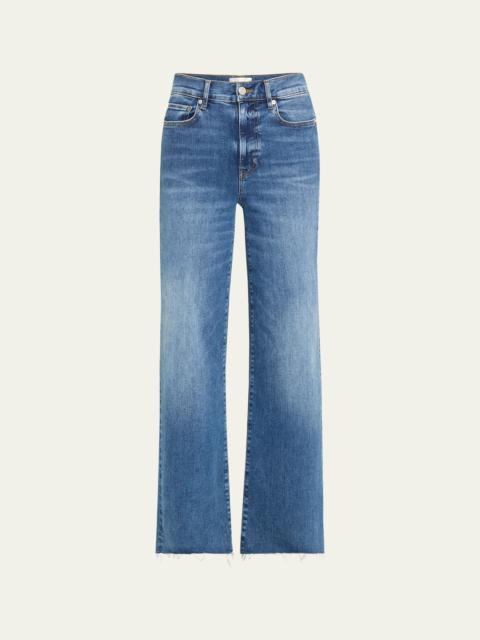 Le Slim Palazzo Raw Fray Jeans