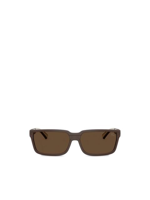 Burberry check rectangle-frame sunglasses