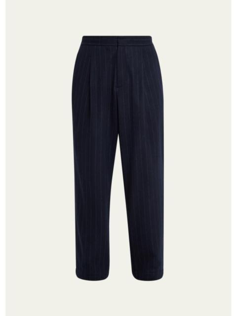 SEASE Men's Brushed Jersey Wool-Cashmere Joggers