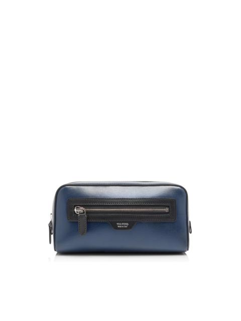 GRAIN LEATHER SMART TOILETRY BAG