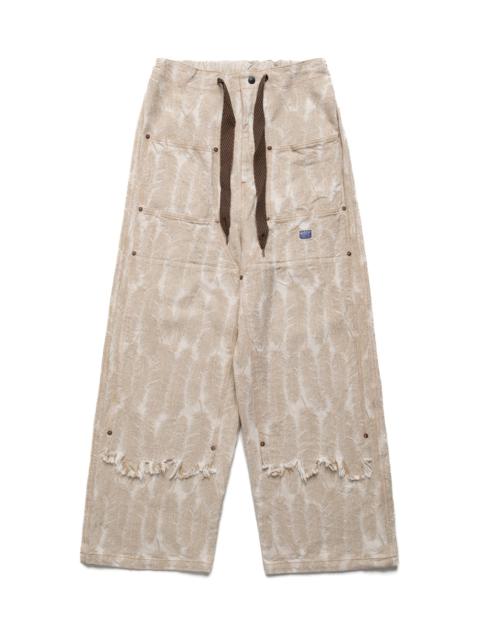 Kapital 12oz MAGPIE Denim W-Knee EASY Baggy Pants - Ecru