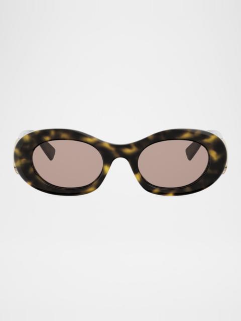 BVLGARI Divas' Dream Acetate Oval Sunglasses