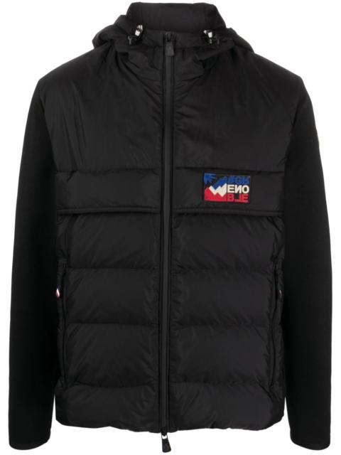 Moncler Grenoble quilted-panel hooded cardigan