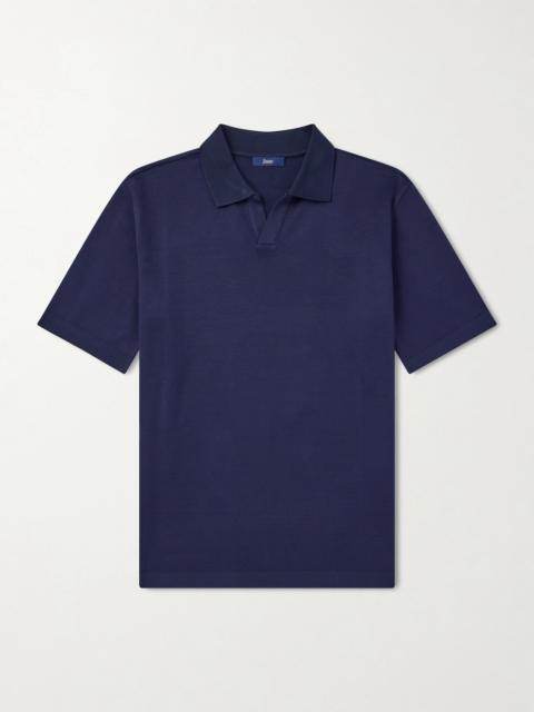 Herno Open-Collar Cotton Polo Shirt