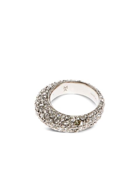 Amina Muaddi Cameron rhinestone-embellished ring
