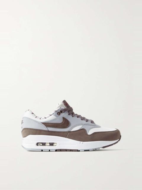 Air Max 1 Shima Shima suede-trimmed leather sneakers