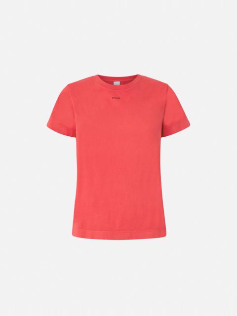 Tシャツ・カットソー PINKO Tshirt 100355A2HNO57 Pinko women's cotton T-shirt with logo 100372a1r7 White