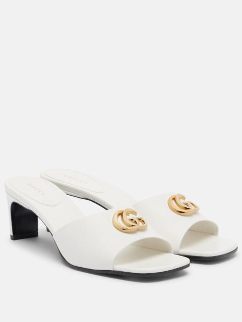 GUCCI Double G leather mules
