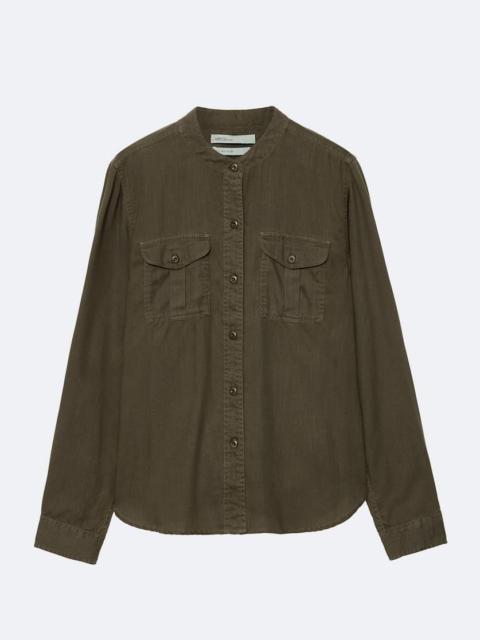 ALLSAINTS TESS REGULAR-FIT TENCEL MILITARY SHIRT