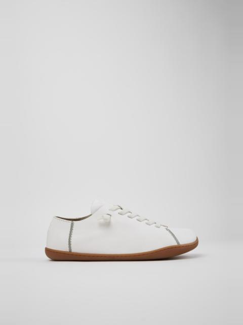 CAMPER Twins White Vegetable-Tanned Leather Shoes for Men.