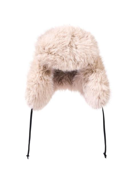 faux-fur trapper hat