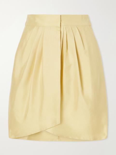 LE KASHA Kamas Silk Pleated Wrap Skirt