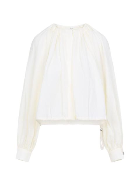 CO drawstring gathered blouse
