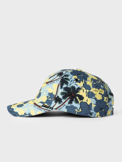 Paul Smith Blue 'Eyes On The Skies' Cotton Baseball Cap