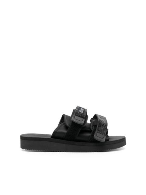 Blumarine logo-patch touch-strap slides