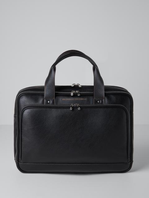 Brunello Cucinelli Grained calfskin briefcase