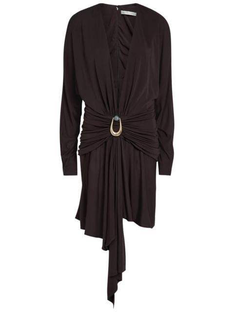 CHRISTOPHER ESBER Christopher Esber Draped Asymmetric Jersey Midi Dress