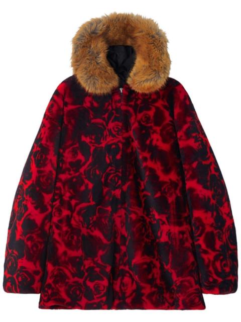 Burberry floral-print shearling jacket