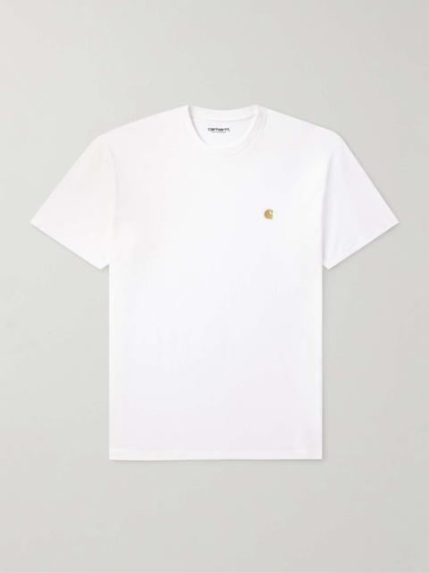 Carhartt Chase Logo-Embroidered Cotton-Jersey T-Shirt