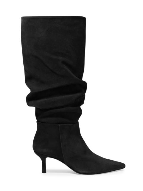 SIMKHAI Women's Jordi 65MM Suede Slouch Boots - Black