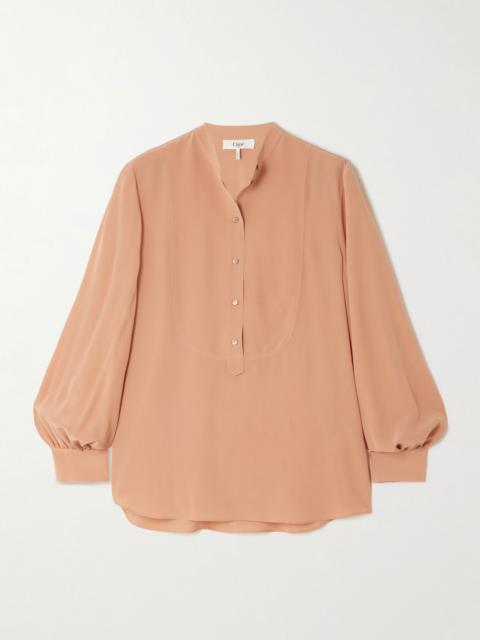 Chloé Silk-crepe blouse Peach