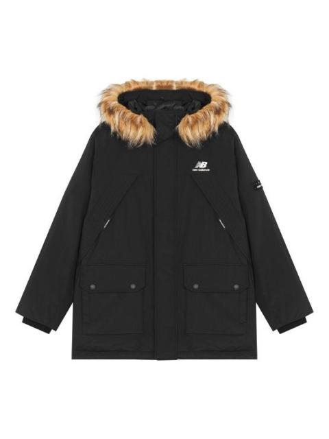 New Balance New Balance Street Style Logo Down Jacket 'Black Brown' AMJ14304-BK