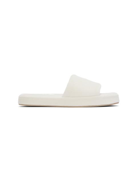 The Row Off-White Pillow Slippers