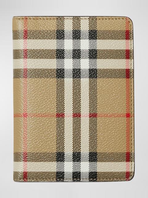Burberry Check Bifold Passport Holder