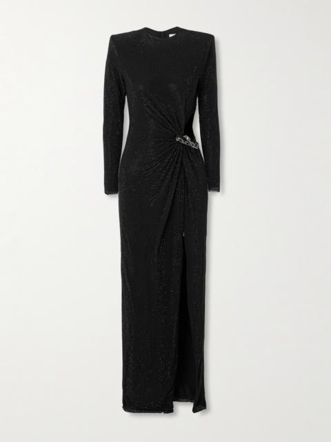 self-portrait Embellished Mesh Maxi Dress