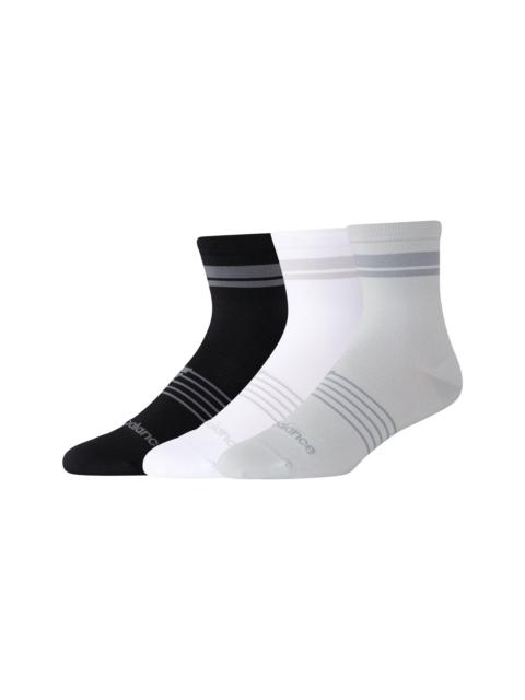 New Balance Unisex Pro Running Quarter Socks 3 Pack