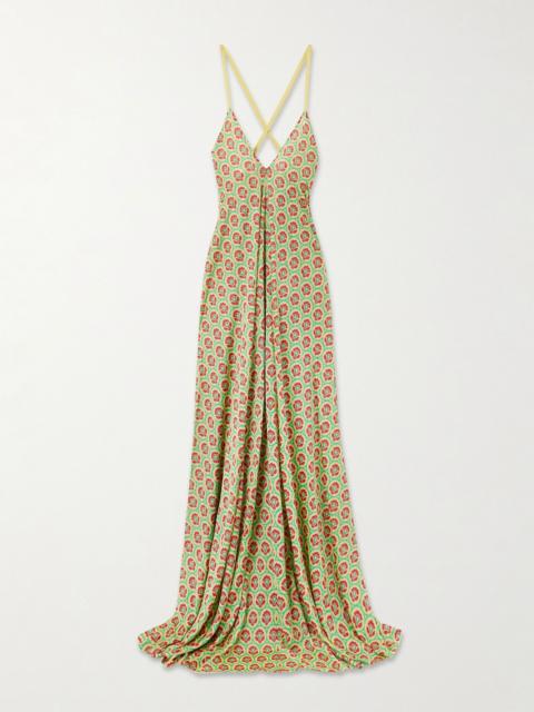 Etro Printed woven maxi dress Multi