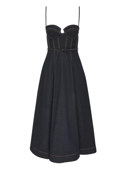 Zimmermann CRUSH DENIM CORSET DRESS