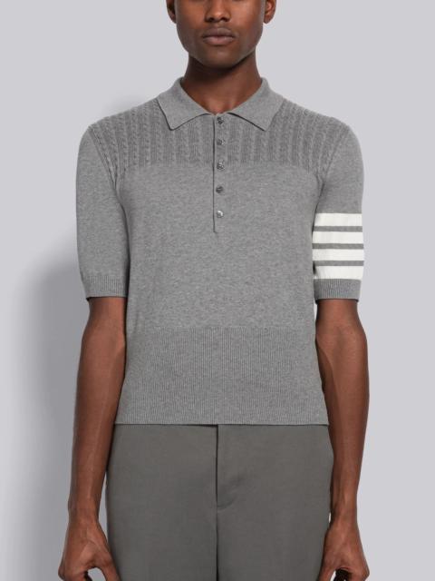 Thom Browne Jersey Stitch 4-Bar Short Sleeve Polo
